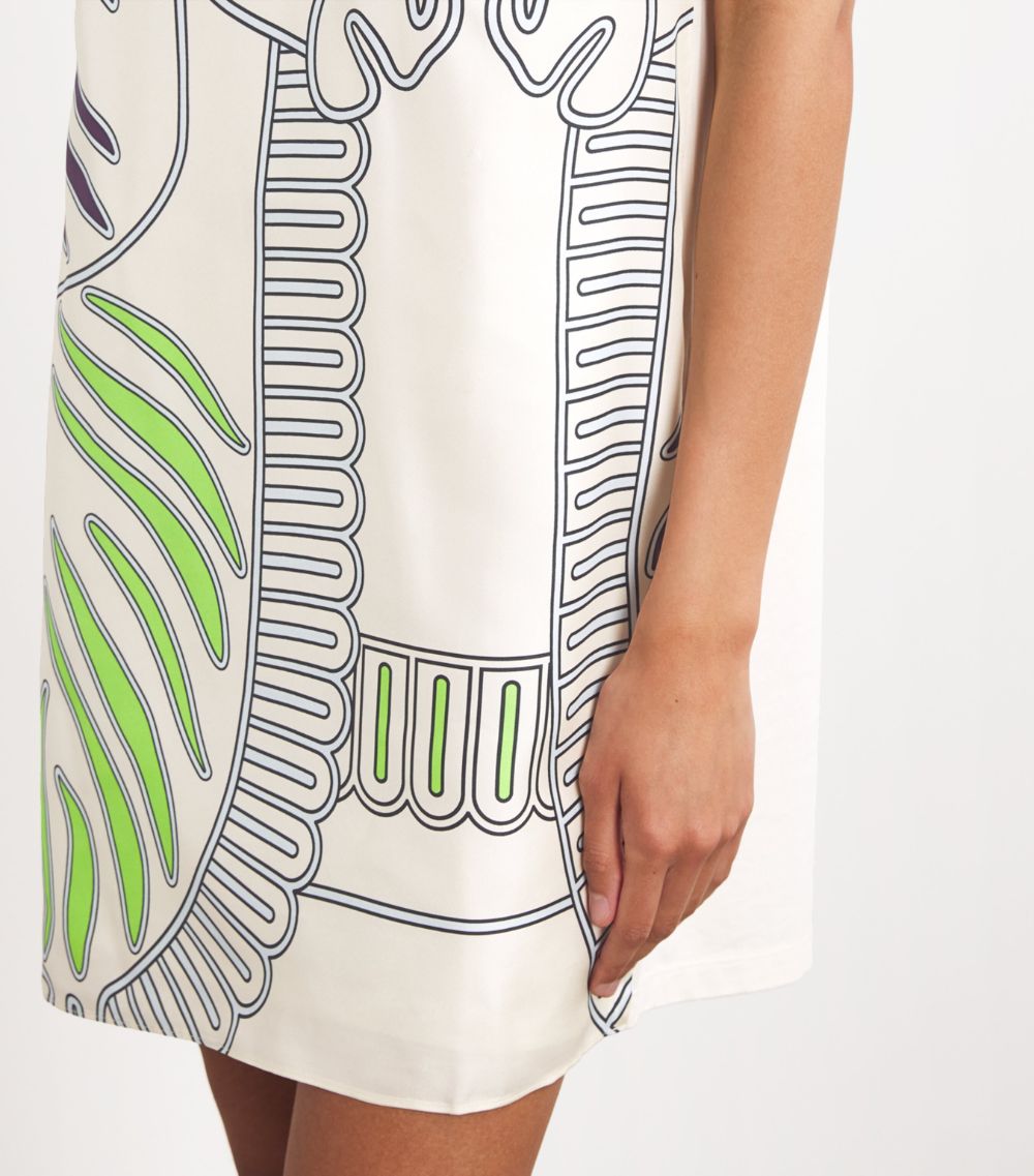 Tory Burch Tory Burch Silk-Cotton Zebra Mini Dress