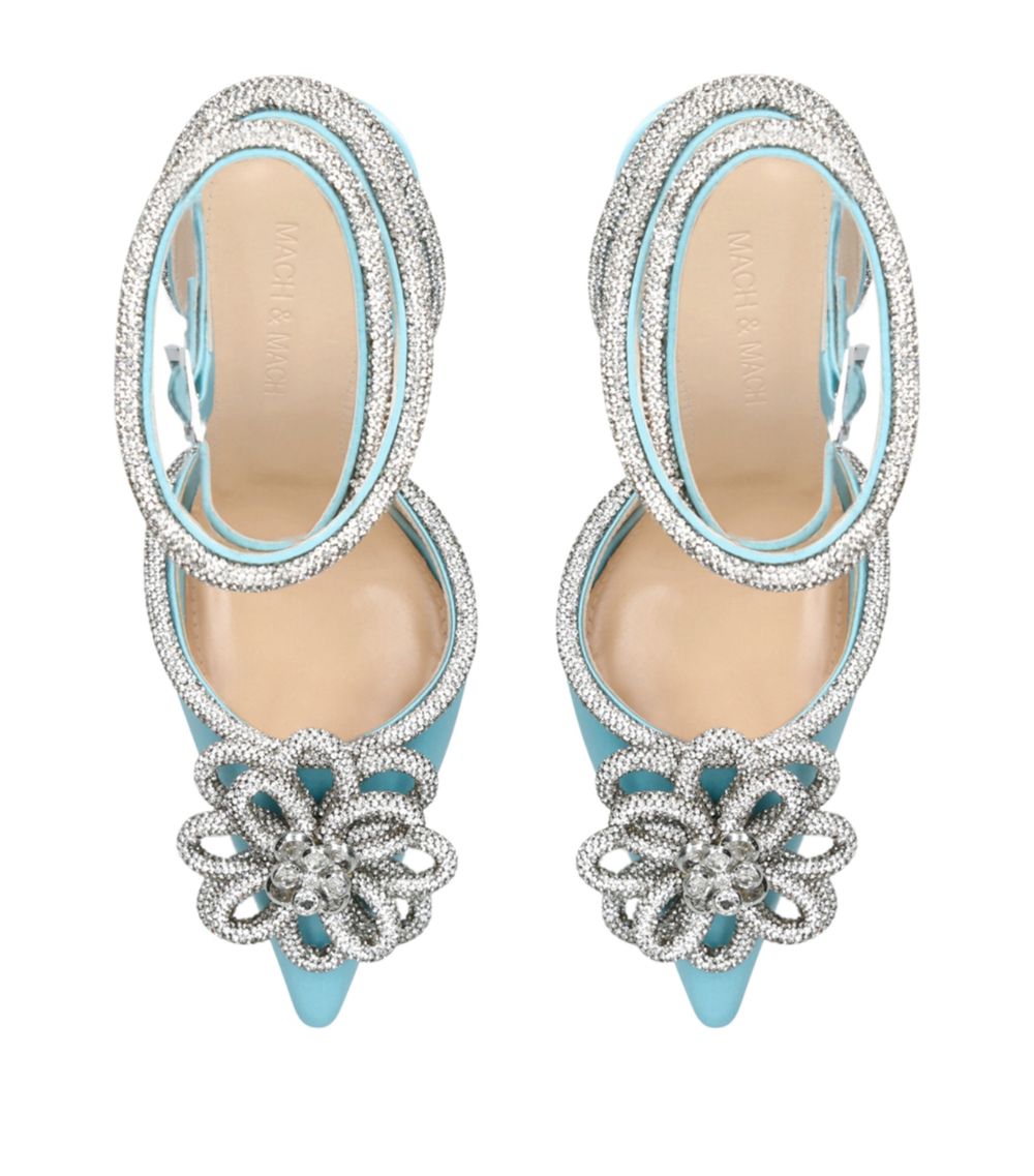 Mach & Mach MACH & MACH Crystal Flower Sandals 110