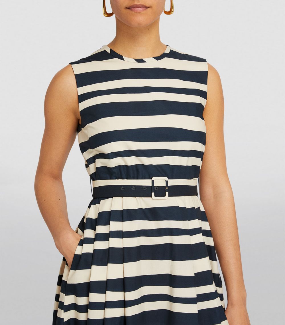 Max Mara Max Mara Cotton Striped Midi Dress