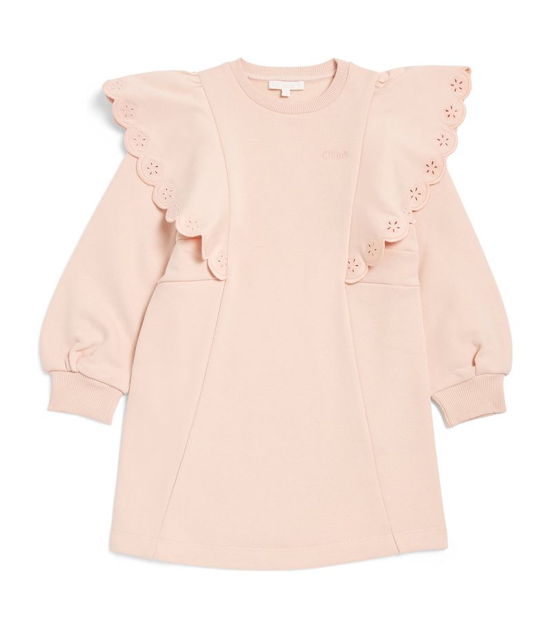 Chloé Kids Chloé Kids Cotton Frill Sweater Dress (4-14 Years)