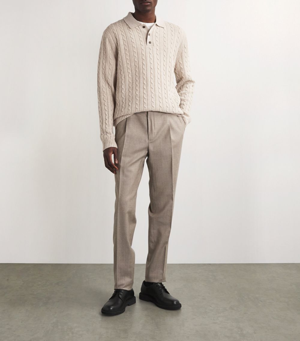 Slowear Slowear Virgin Wool-Cashmere Polo Sweater