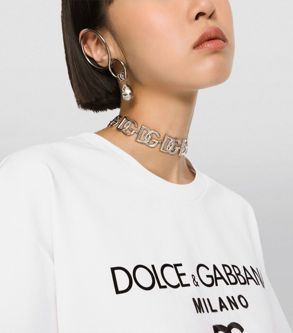 Dolce & Gabbana Dolce & Gabbana Crystal Loop Earrings