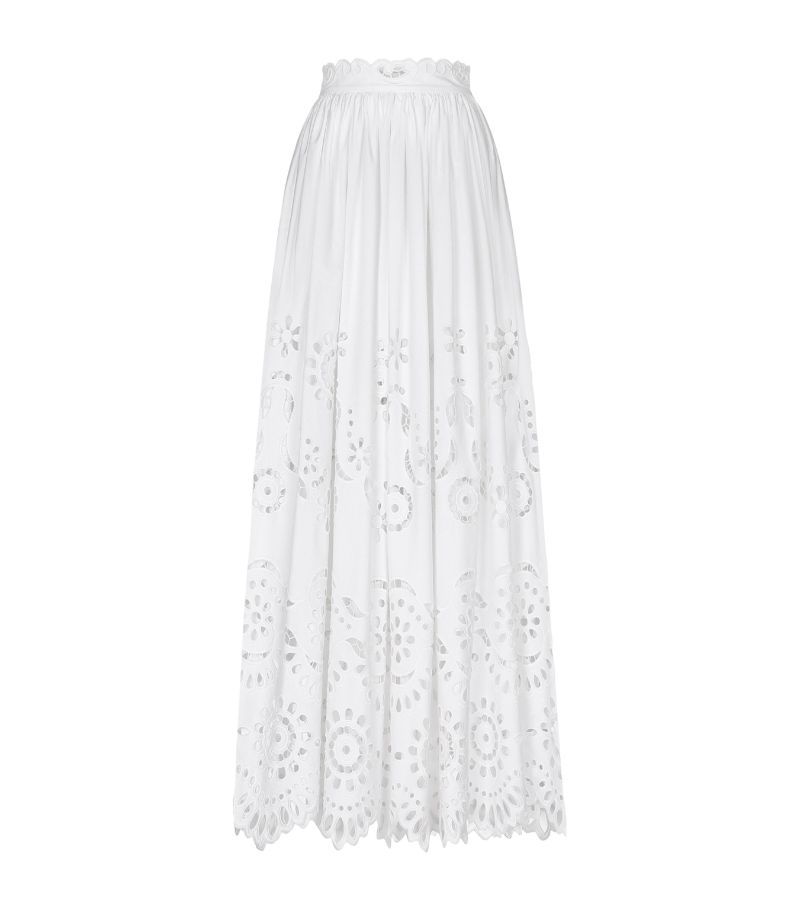 Dolce & Gabbana Dolce & Gabbana Cotton Broderie Anglaise Maxi Skirt