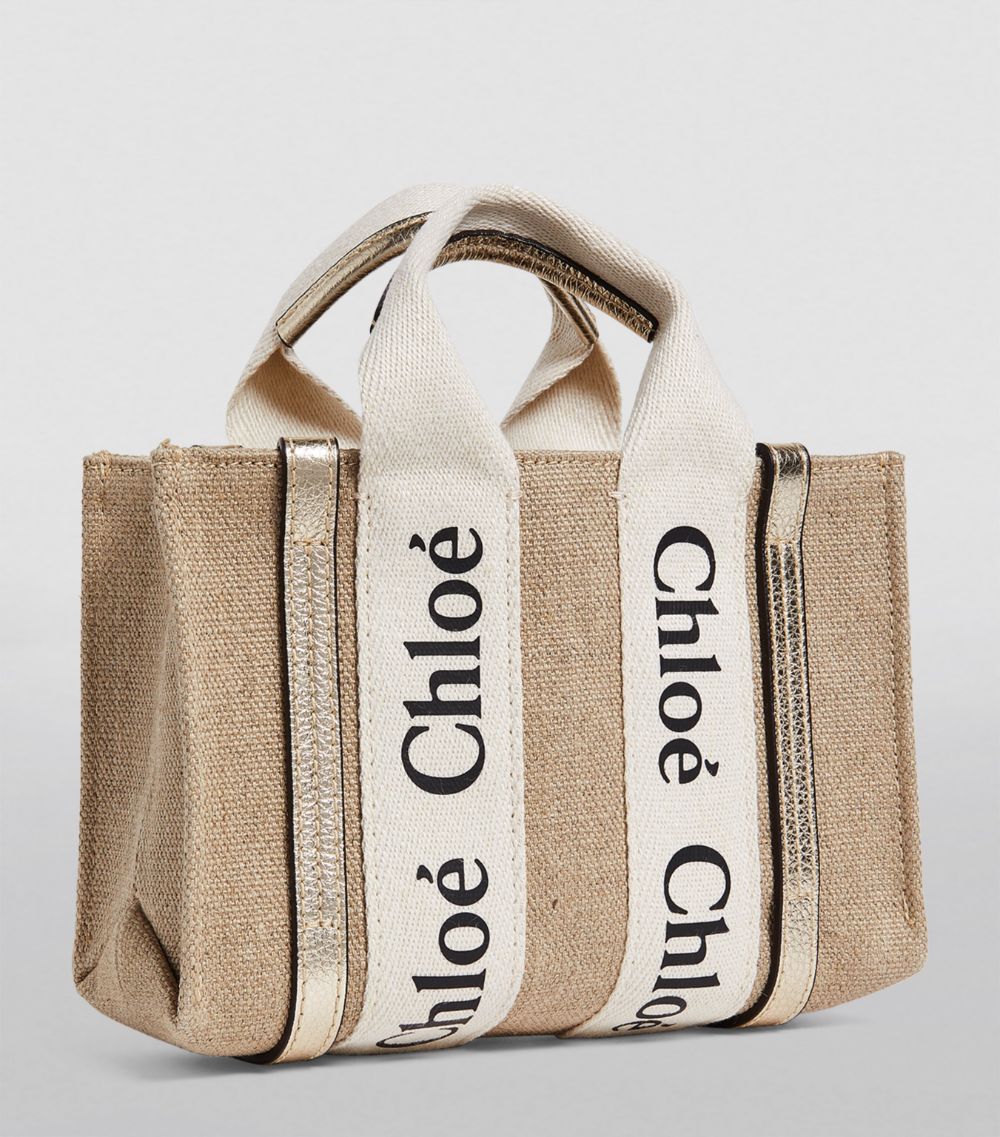 Chloé Chloé Mini Canvas Woody Tote Bag