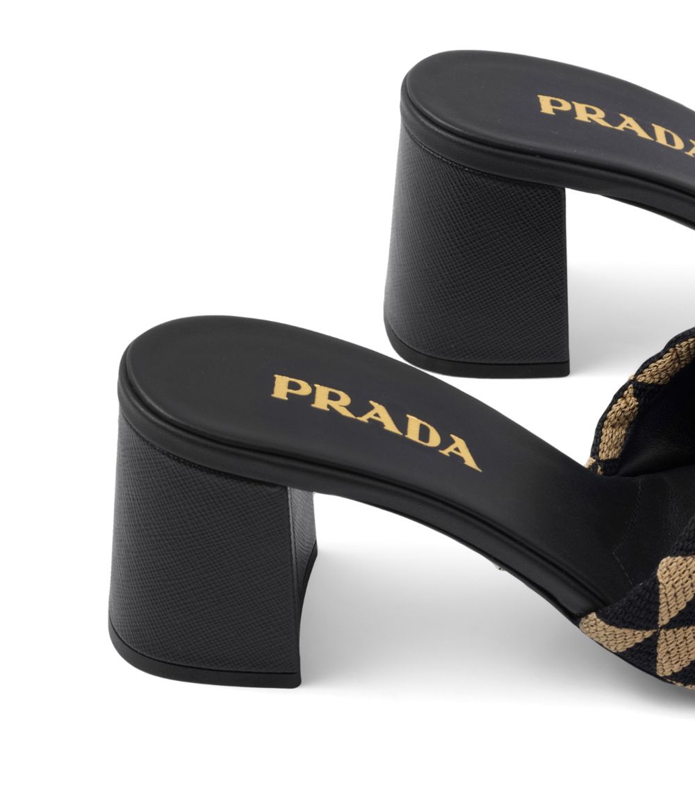 Prada Prada Fabric Triangle Mules 65