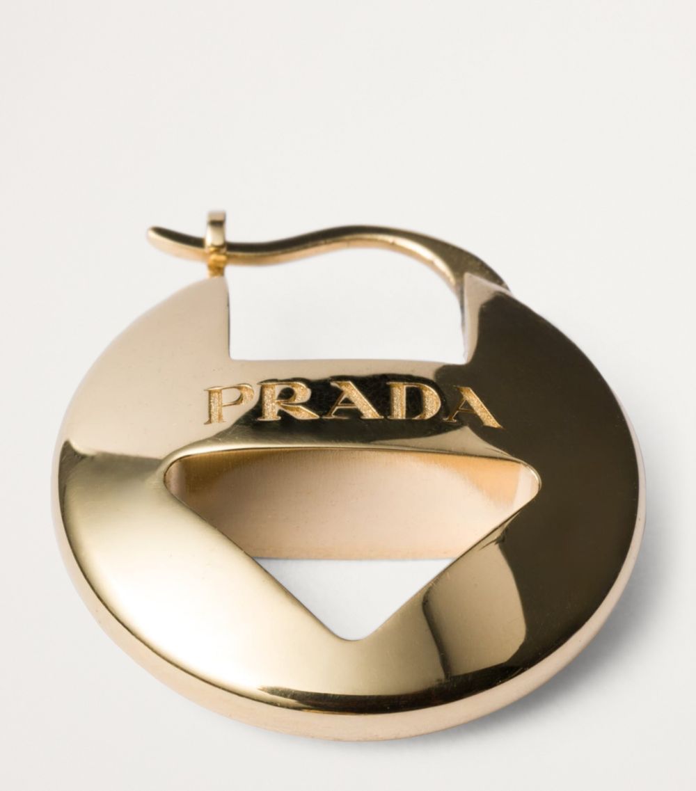 Prada Prada Triangle Hoop Earrings