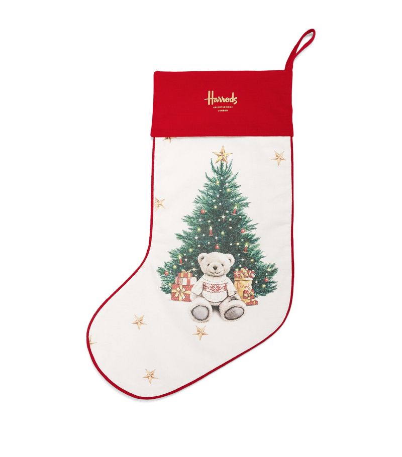 Harrods Harrods Cotton Christmas Bear Stocking