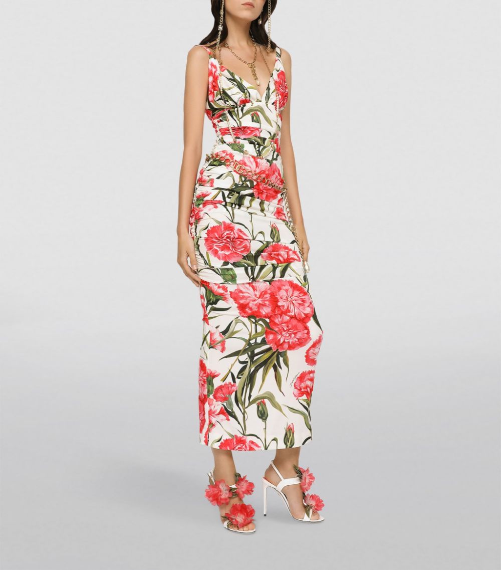 Dolce & Gabbana Dolce & Gabbana Silk-Blend Floral Midi Dress