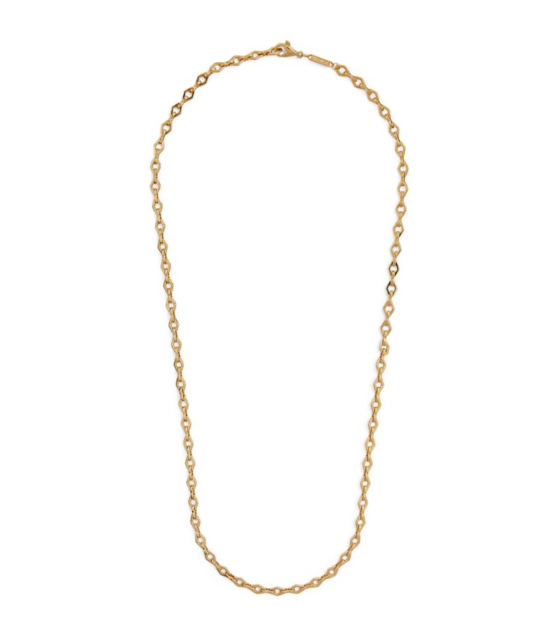 Azlee Azlee Medium Yellow Gold Lozenge Link Chain Necklace