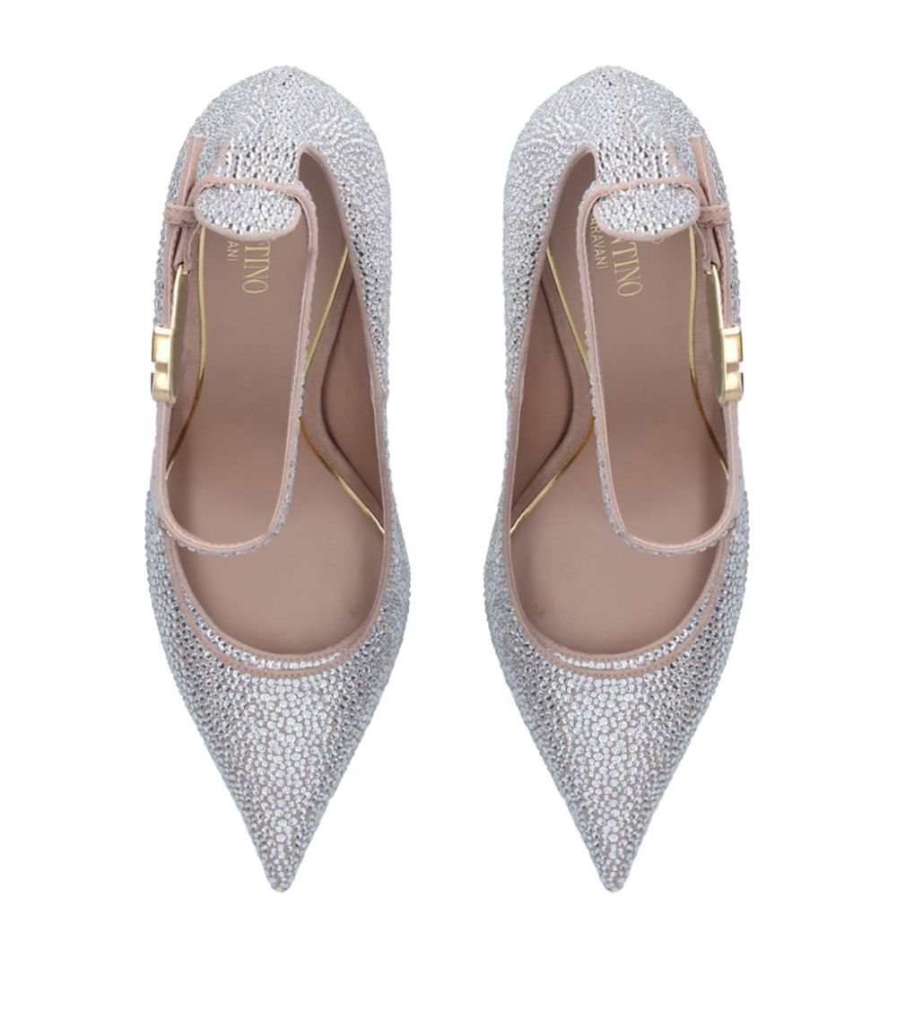 VALENTINO GARAVANI Valentino Garavani Embellished Tan-Go Pumps 100