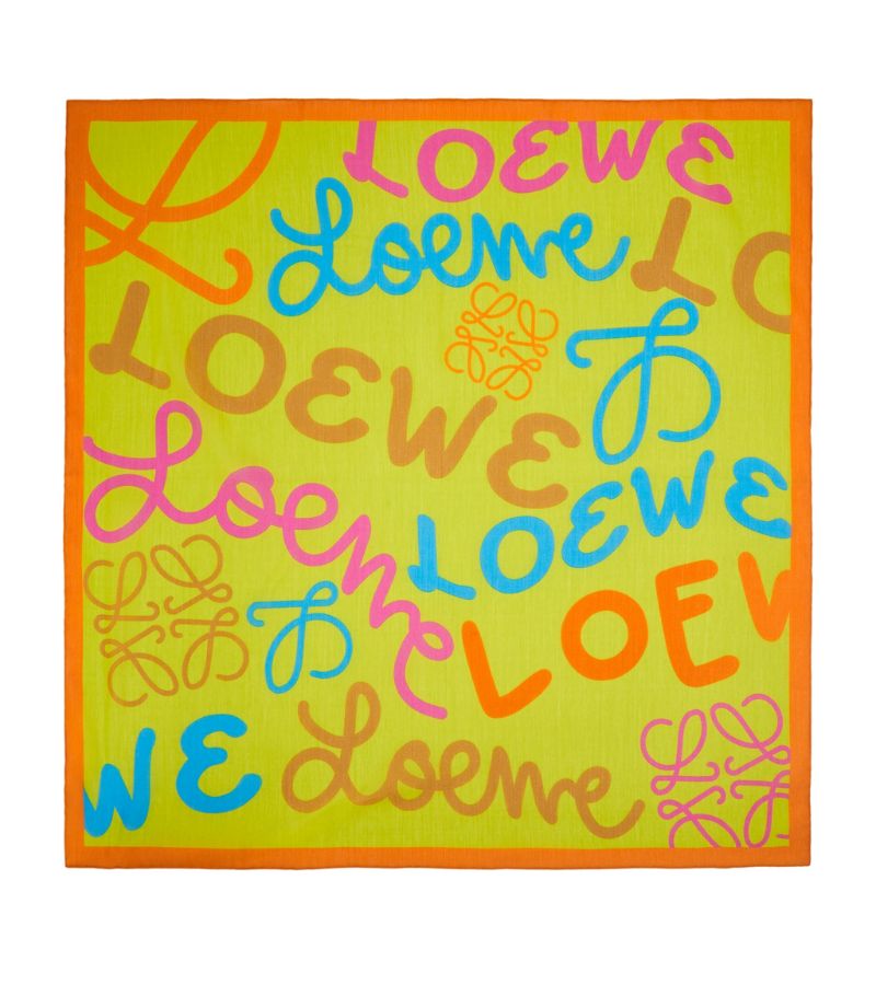 Loewe Loewe Square Logo Scarf