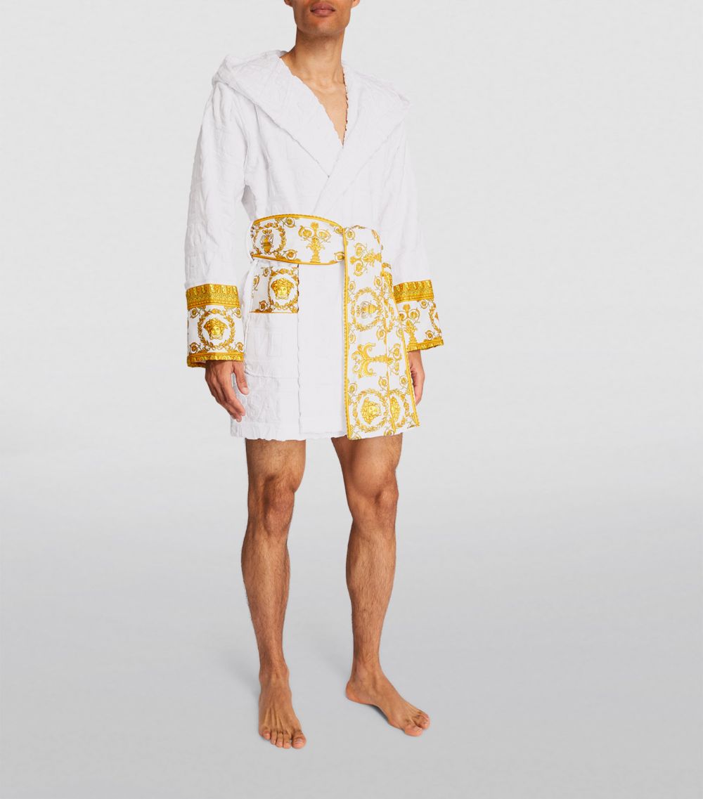 Versace Versace Logo Baroque Hooded Robe (Extra Large)