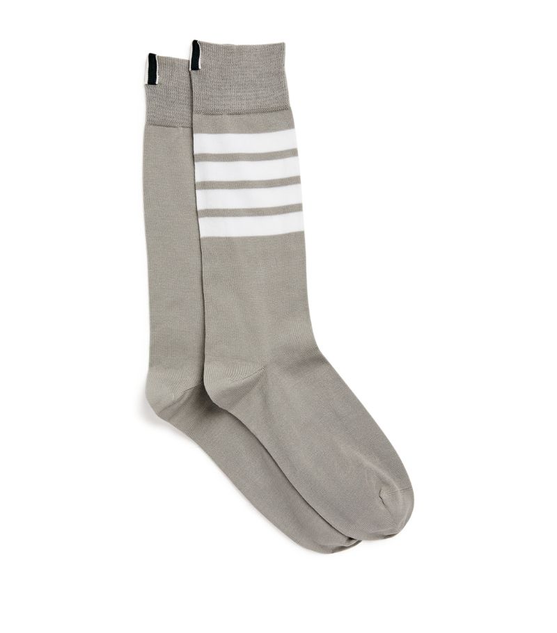 Thom Browne Thom Browne Cotton-Blend 4-Bar Mid-Calf Socks