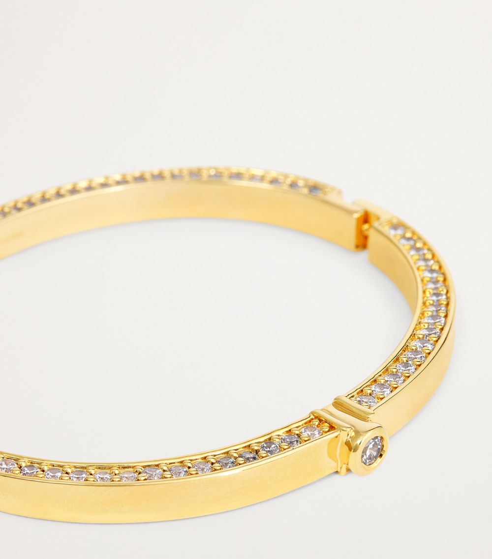 Zimmermann Zimmermann Gold-Plated Halo Pavé Bangle