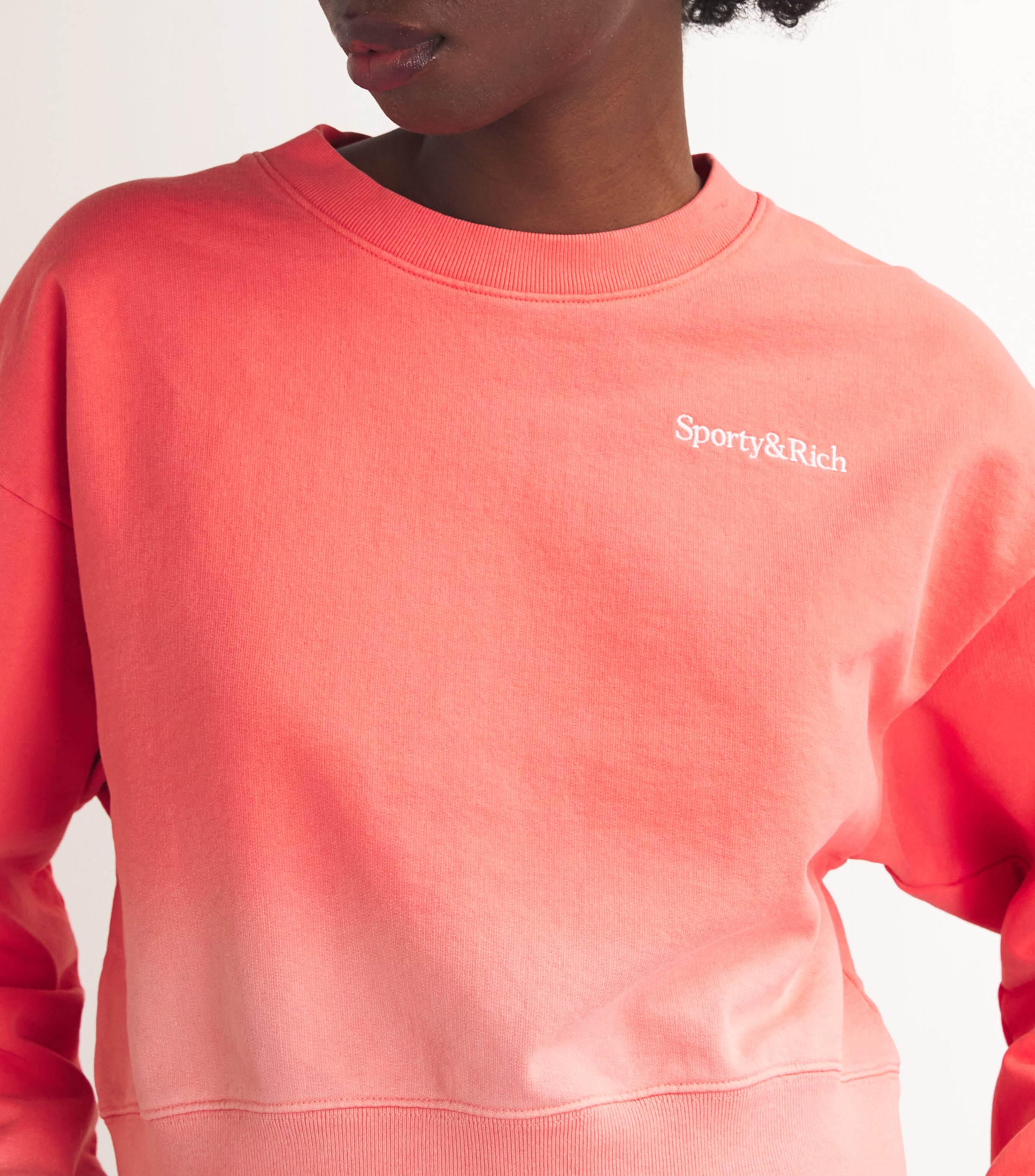 Sporty & Rich Sporty & Rich Ombré Serif Sweatshirt