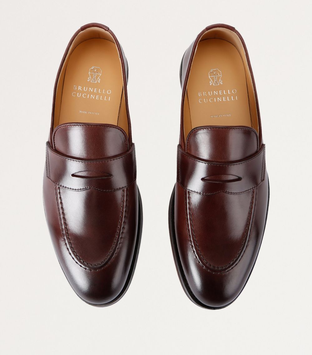 Brunello Cucinelli Brunello Cucinelli Leather Flex Penny Loafers