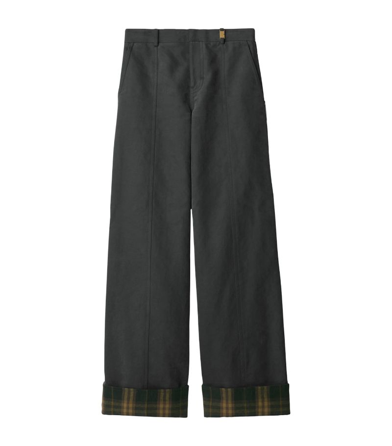 Burberry Burberry Check-Cuff Tailored Trousers