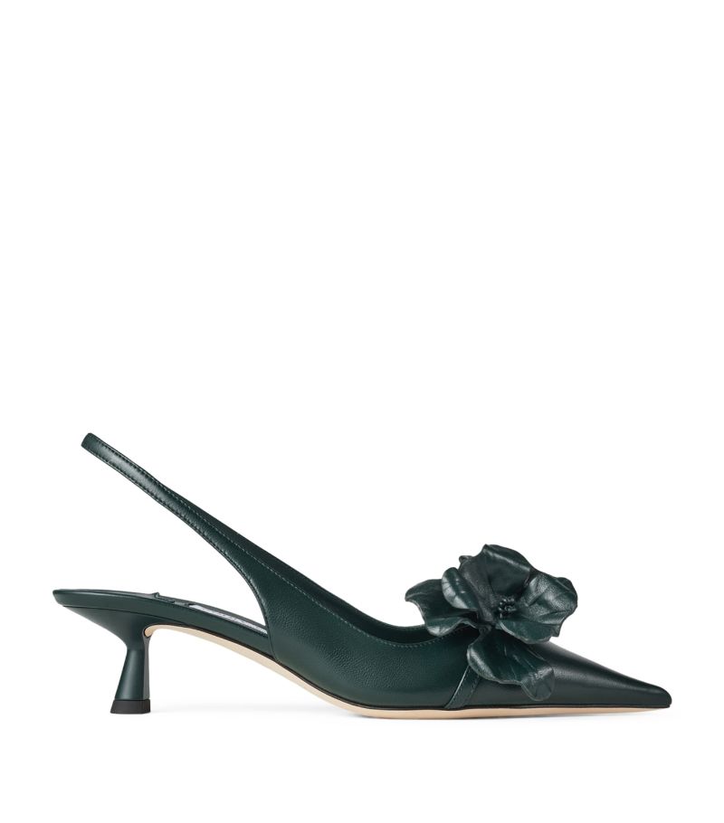 Jimmy Choo Jimmy Choo Amita Flowers 45 Lambskin Slingback Pumps