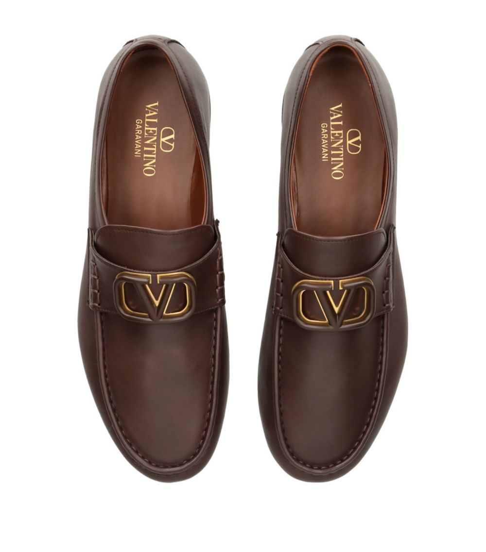 VALENTINO GARAVANI Valentino Garavani Leather Vlogo Loafers