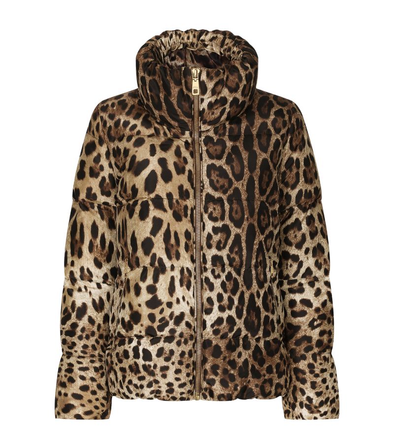 Dolce & Gabbana Dolce & Gabbana Leopard Print Puffer Jacket