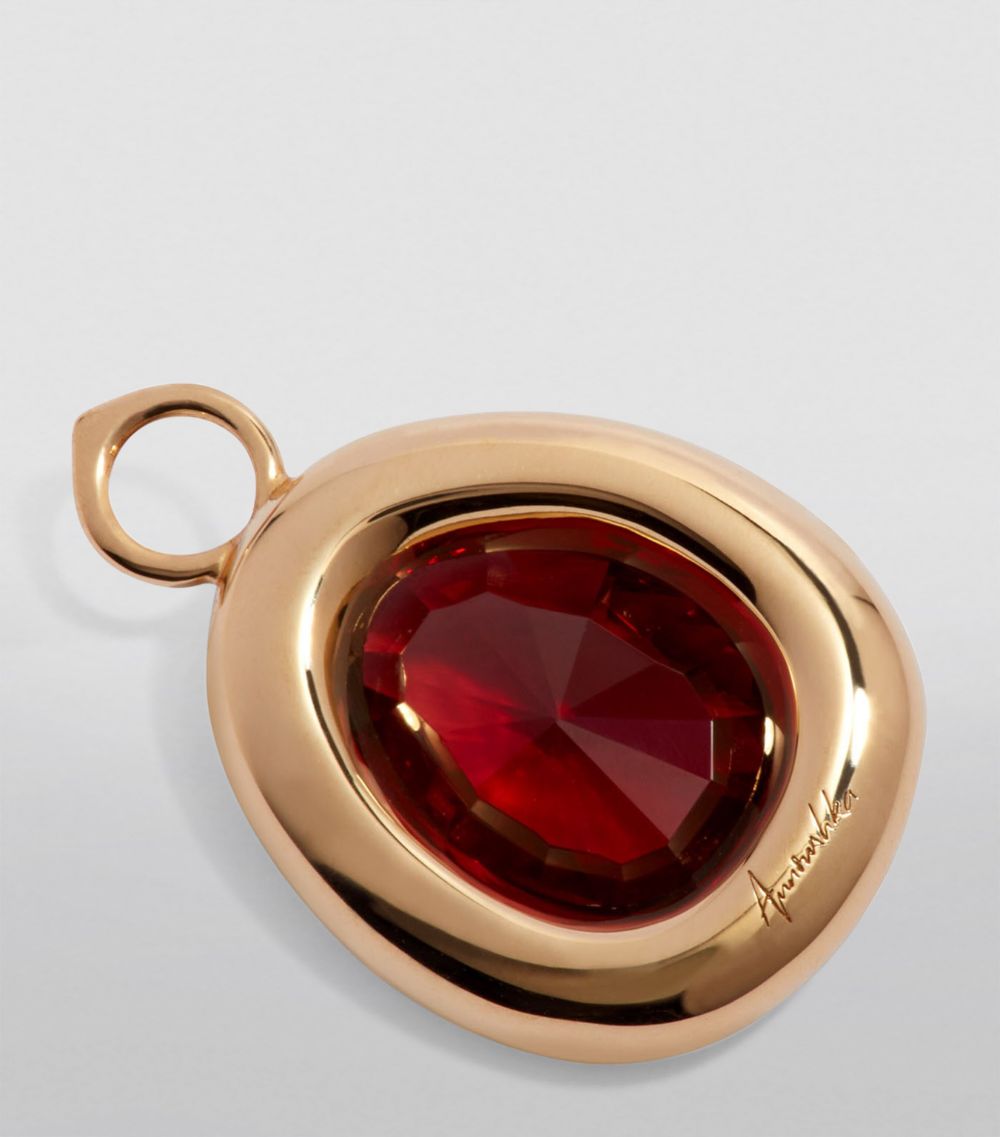 Annoushka Annoushka Yellow Gold And Garnet Sweetie Earring Drops