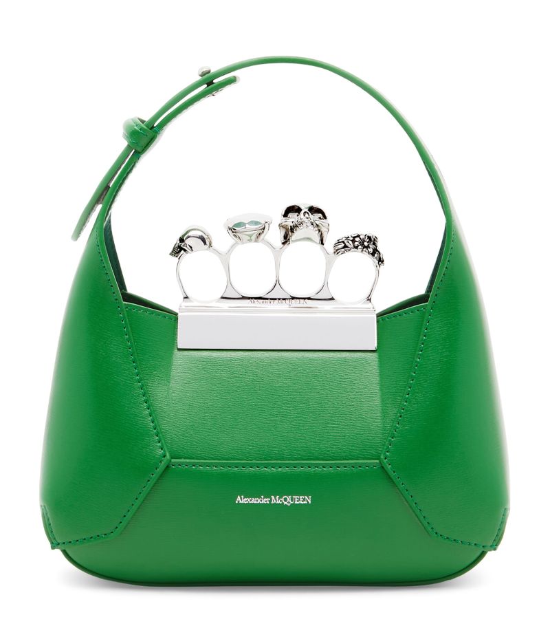 Alexander McQueen Alexander McQueen Mini Leather Jewelled Top-Handle Bag