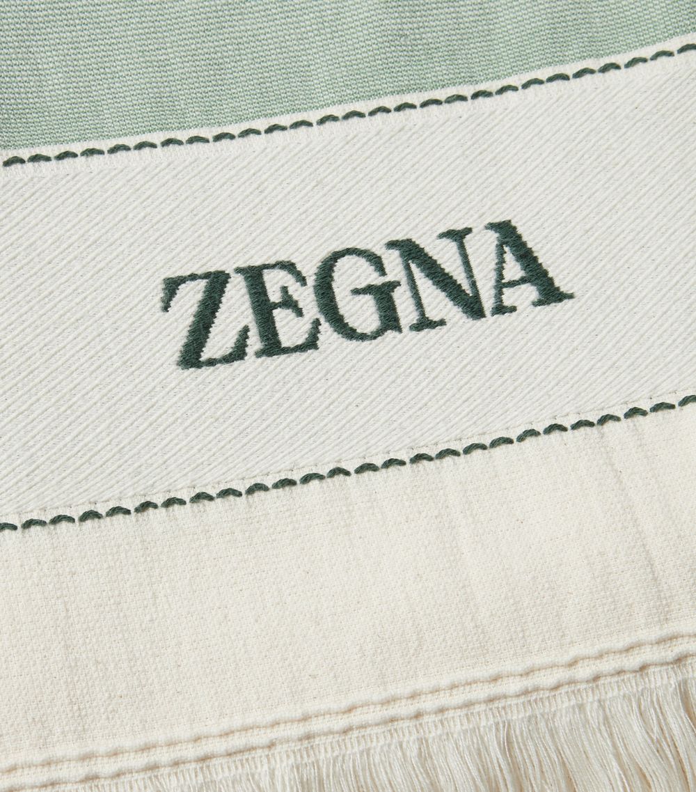 zegna Zegna Striped Beach Towel