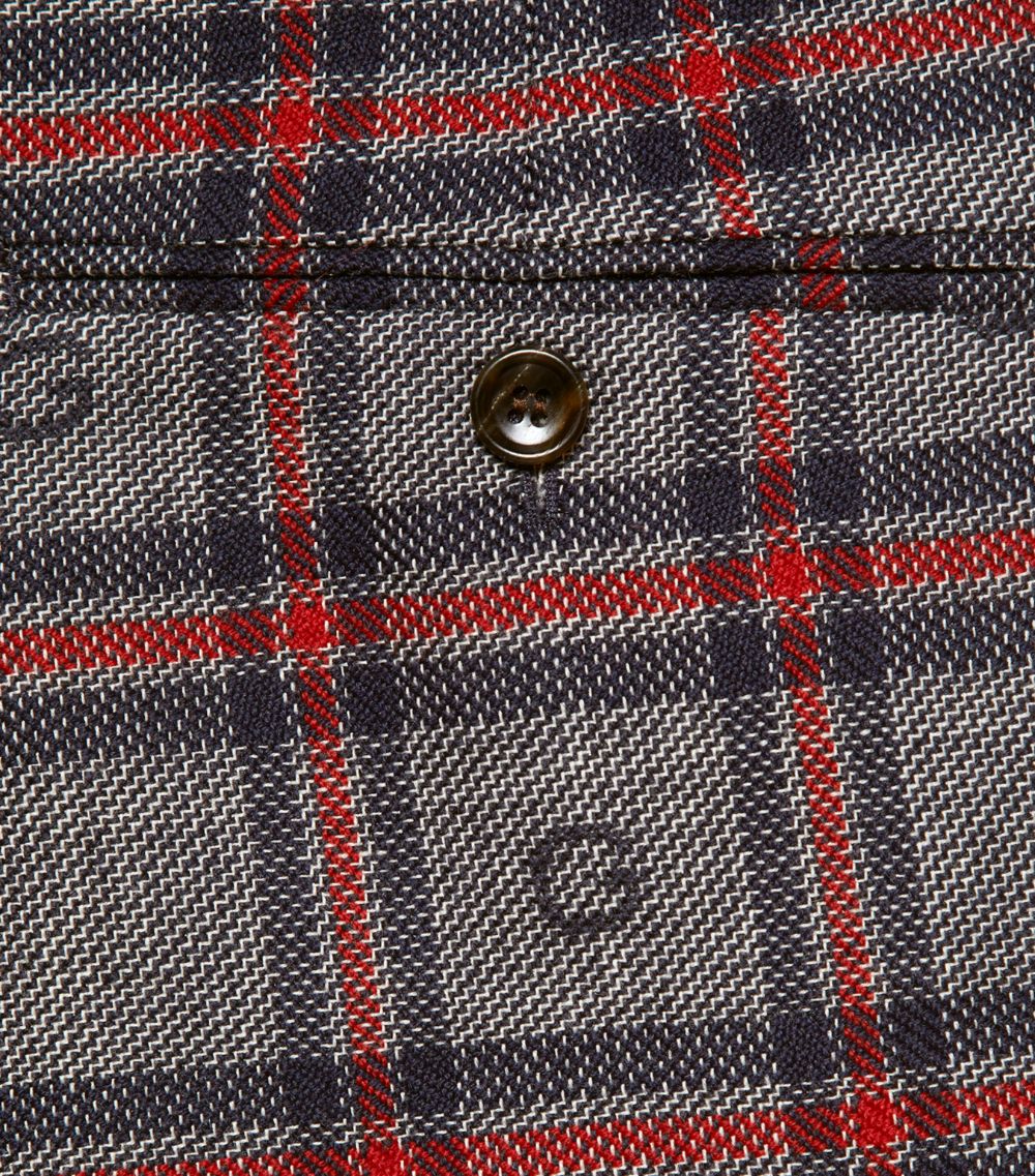 Gucci Gucci Wool G Check Straight Trousers