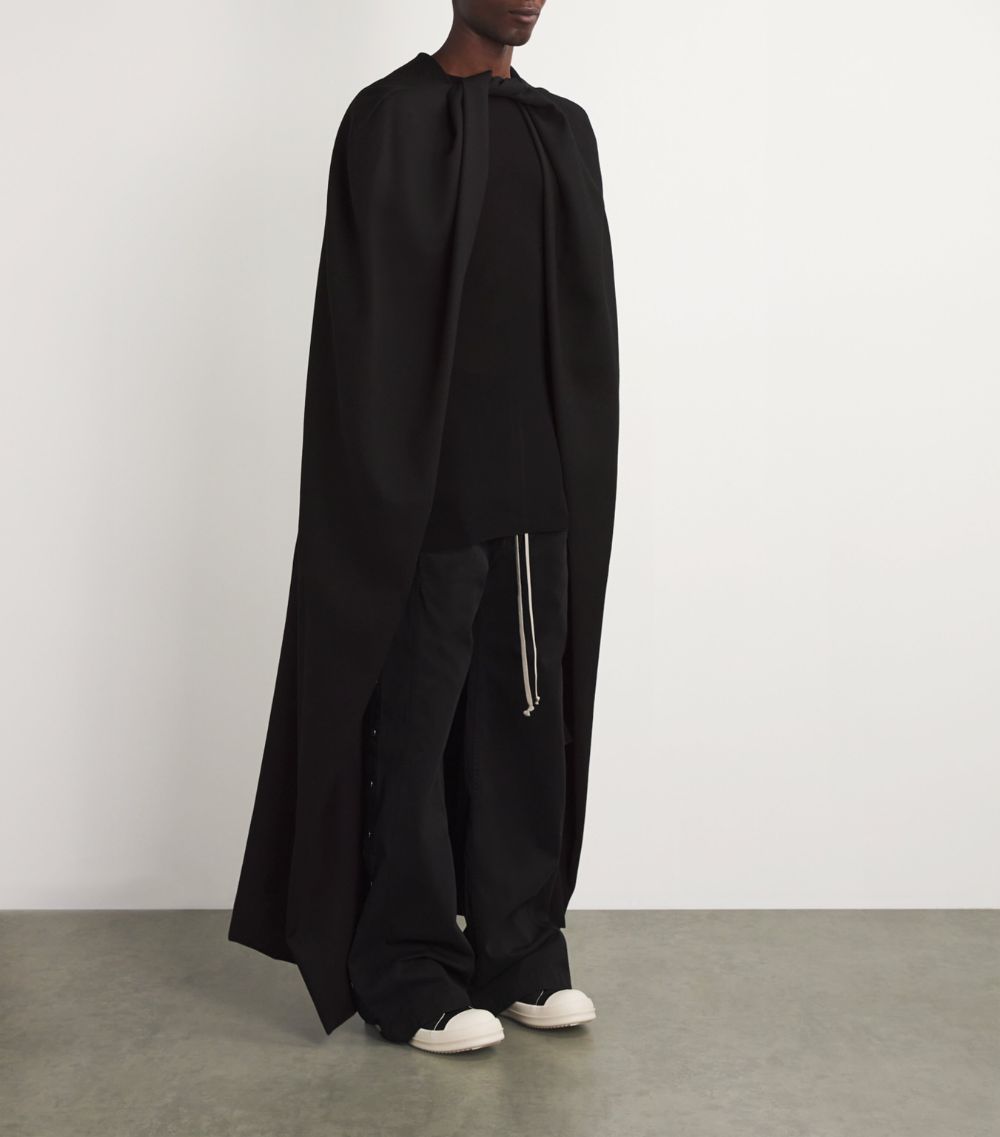 Rick Owens Rick Owens Wool Longline Cape