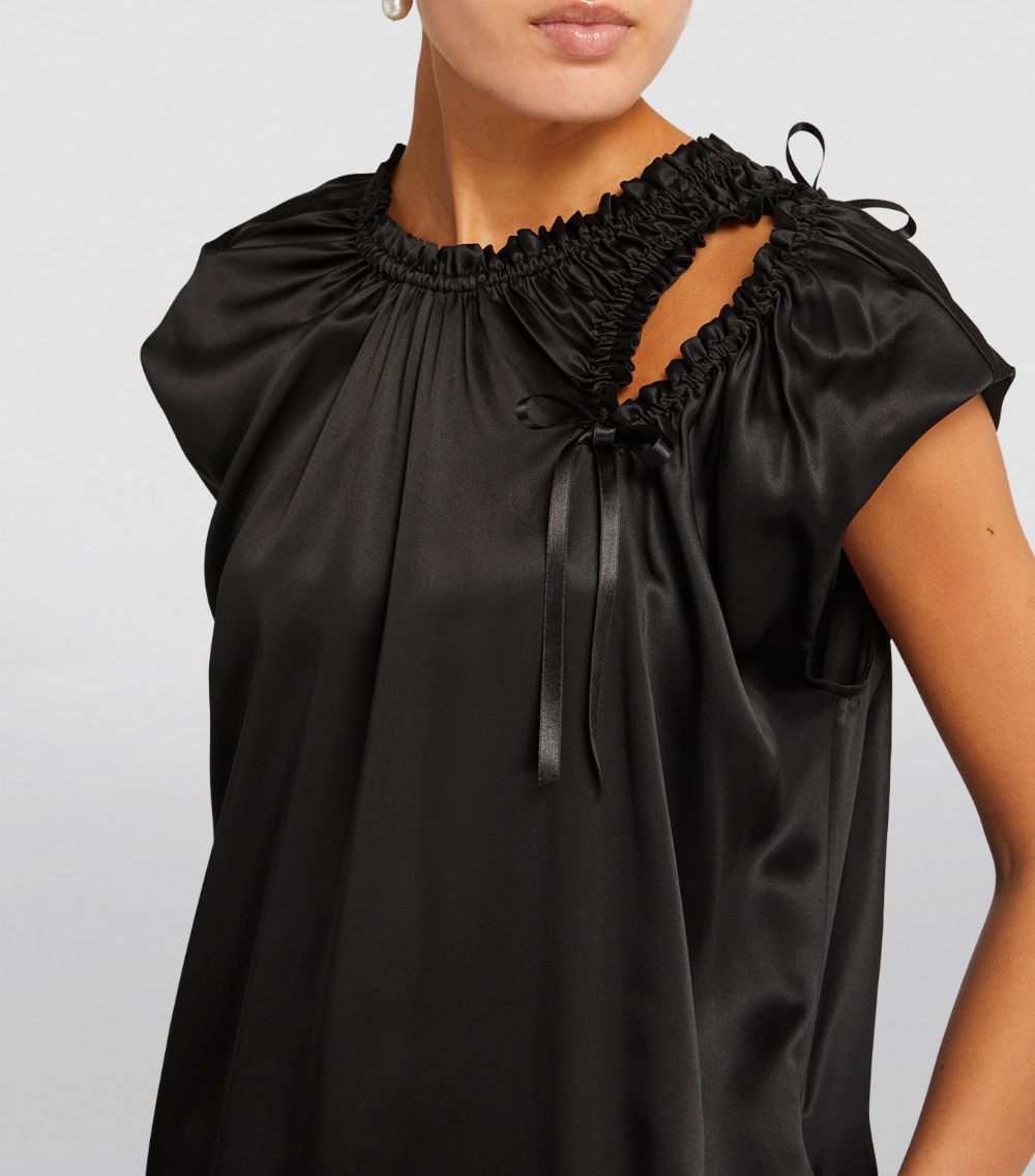 Simone Rocha Simone Rocha Silk Shoulder-Bite Midi Dress