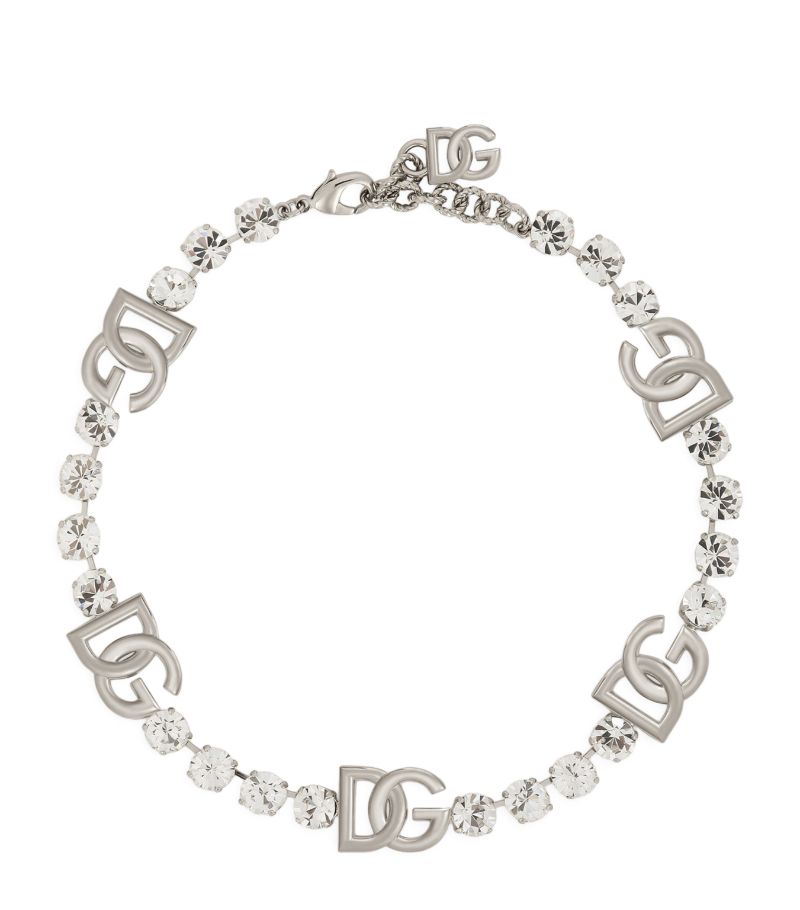 Dolce & Gabbana Dolce & Gabbana Crystal-Embellished Dg Necklace