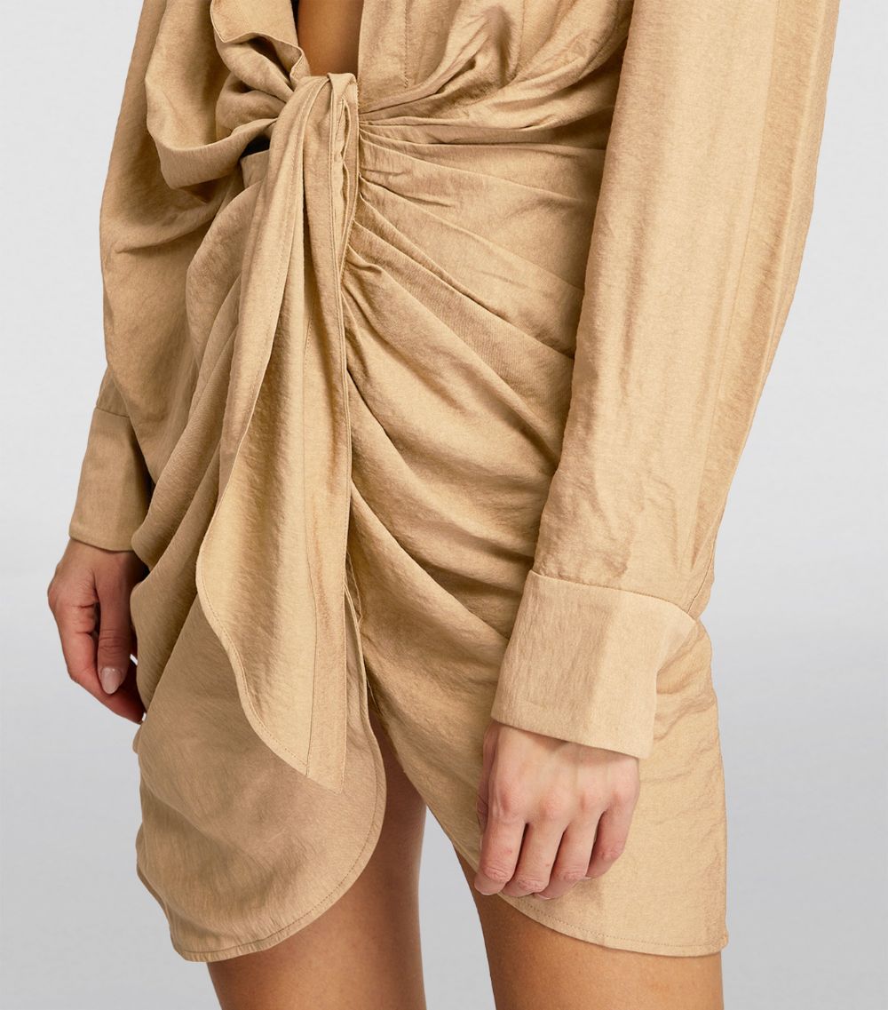 Jacquemus Jacquemus Draped Mini Shirt Dress