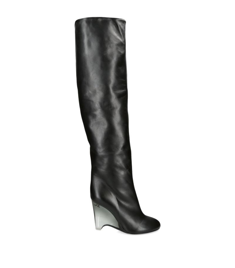 Alaïa Alaïa Leather Azzedine Knee-High Boots 100