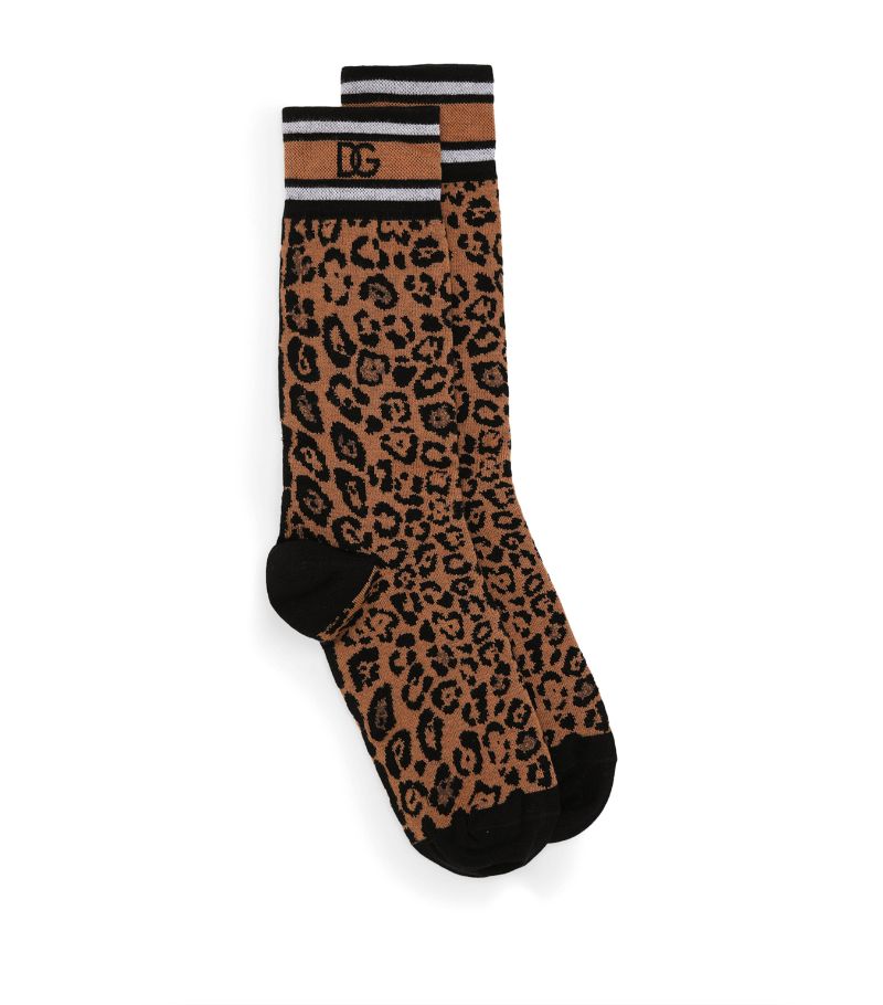 Dolce & Gabbana Dolce & Gabbana Leopard Print Socks