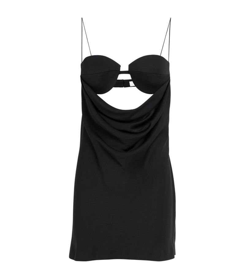  Alex Perry Satin Crepe Cut-Out Mini Dress