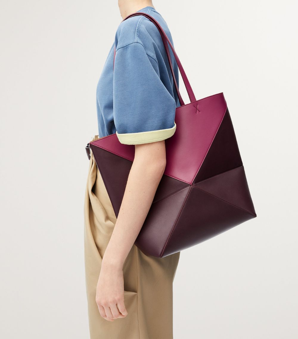 Loewe Loewe Medium Leather Puzzle Fold Tote Bag