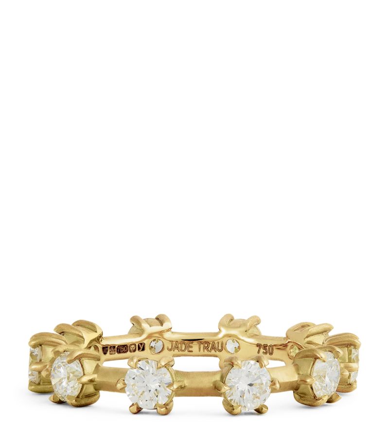 Jade Trau Jade Trau Yellow Gold And Diamond Kismet Ring (Size 6.5)
