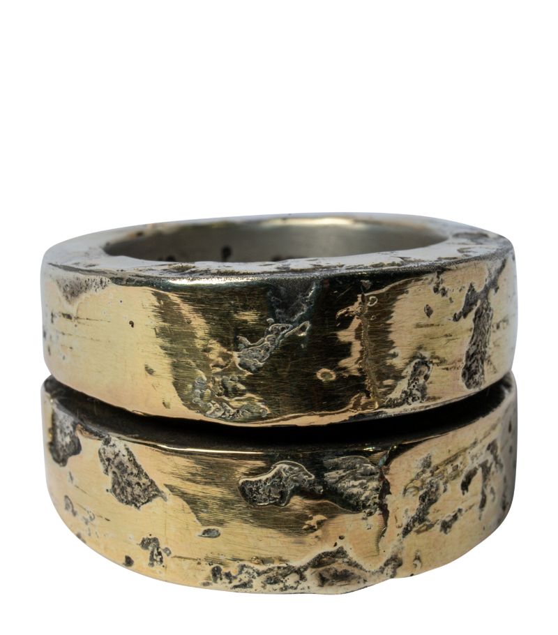 Parts Of Four Parts Of Four Acid-Treaded Sterling Silver And Yellow Gold Crevice V2 Ring