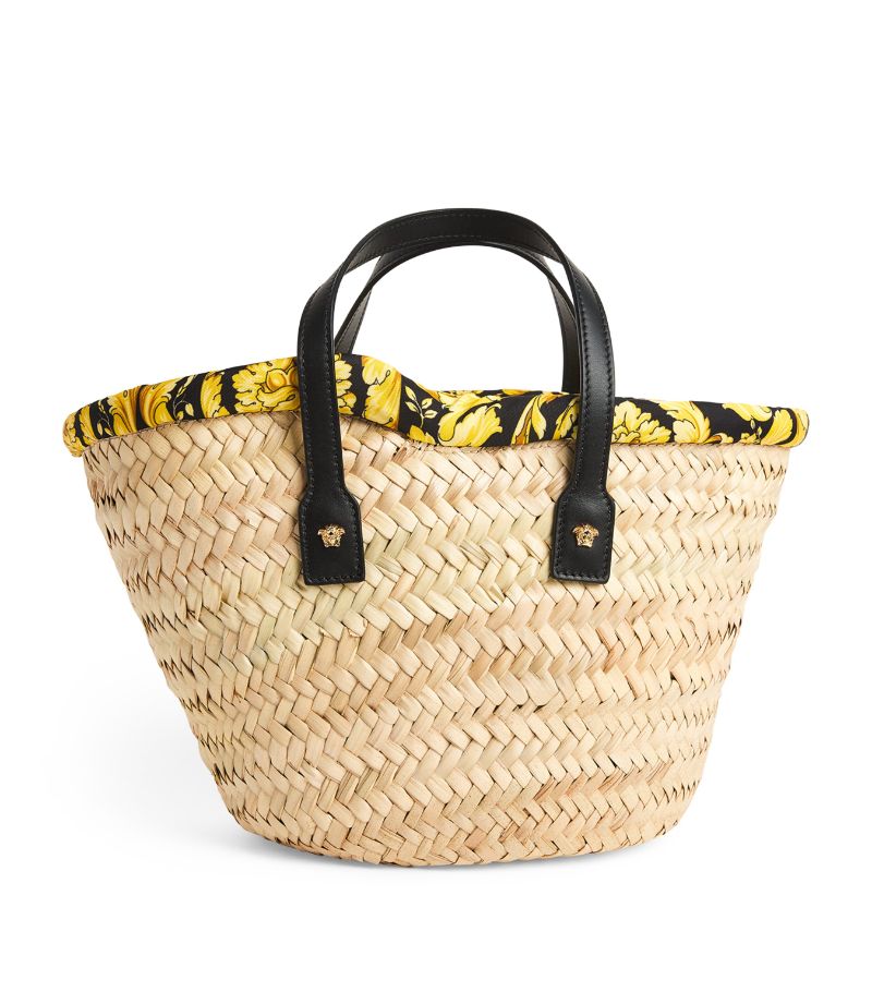 Young Versace Versace Kids Straw Beach Bag