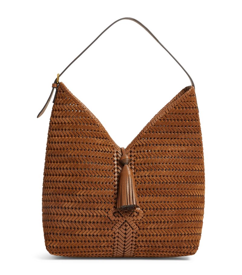 Anya Hindmarch Anya Hindmarch Leather Tassel-Trim Neeson Shoulder Bag