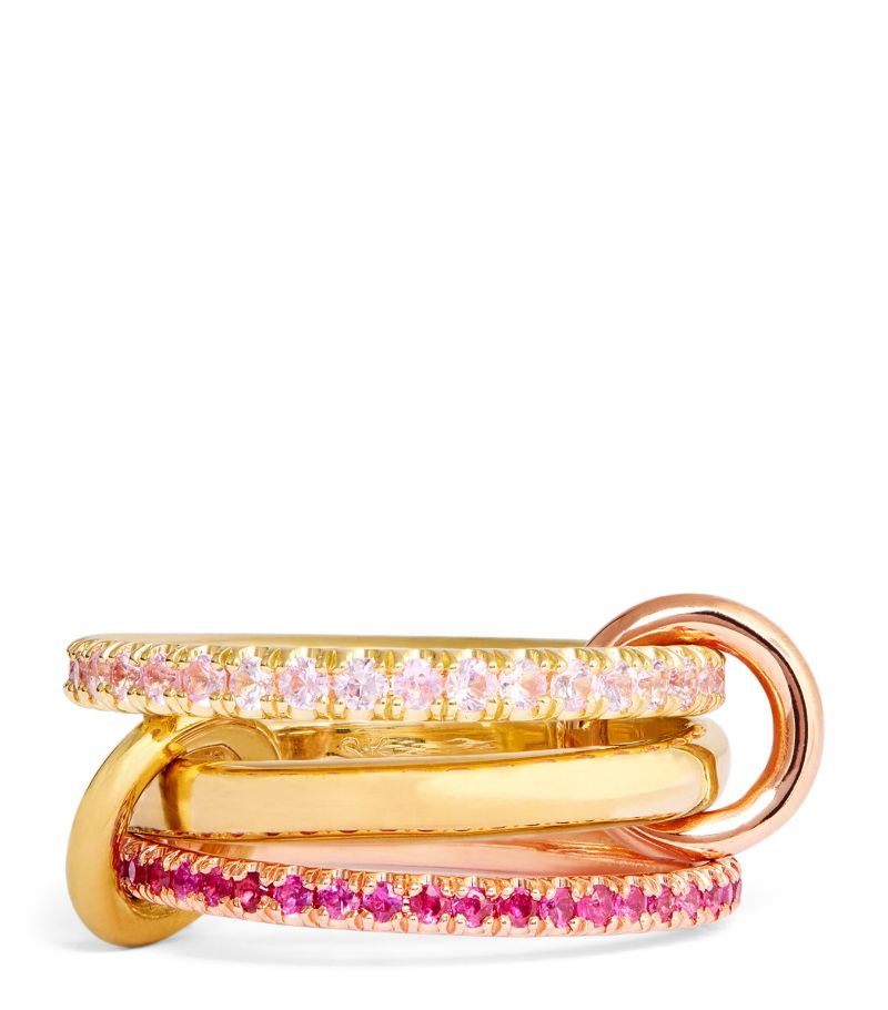 Spinelli Kilcollin Spinelli Kilcollin Yellow Gold And Pink Sapphire Celeste Ring