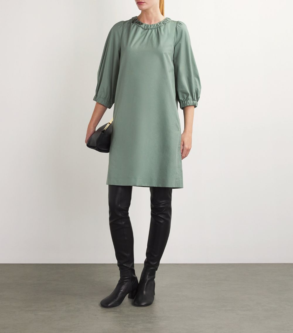 Max Mara Max Mara Cotton Embellished Mini Dress