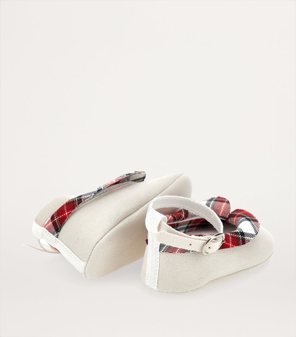 Monnalisa Monnalisa Tartan-Trim Ballet Shoes