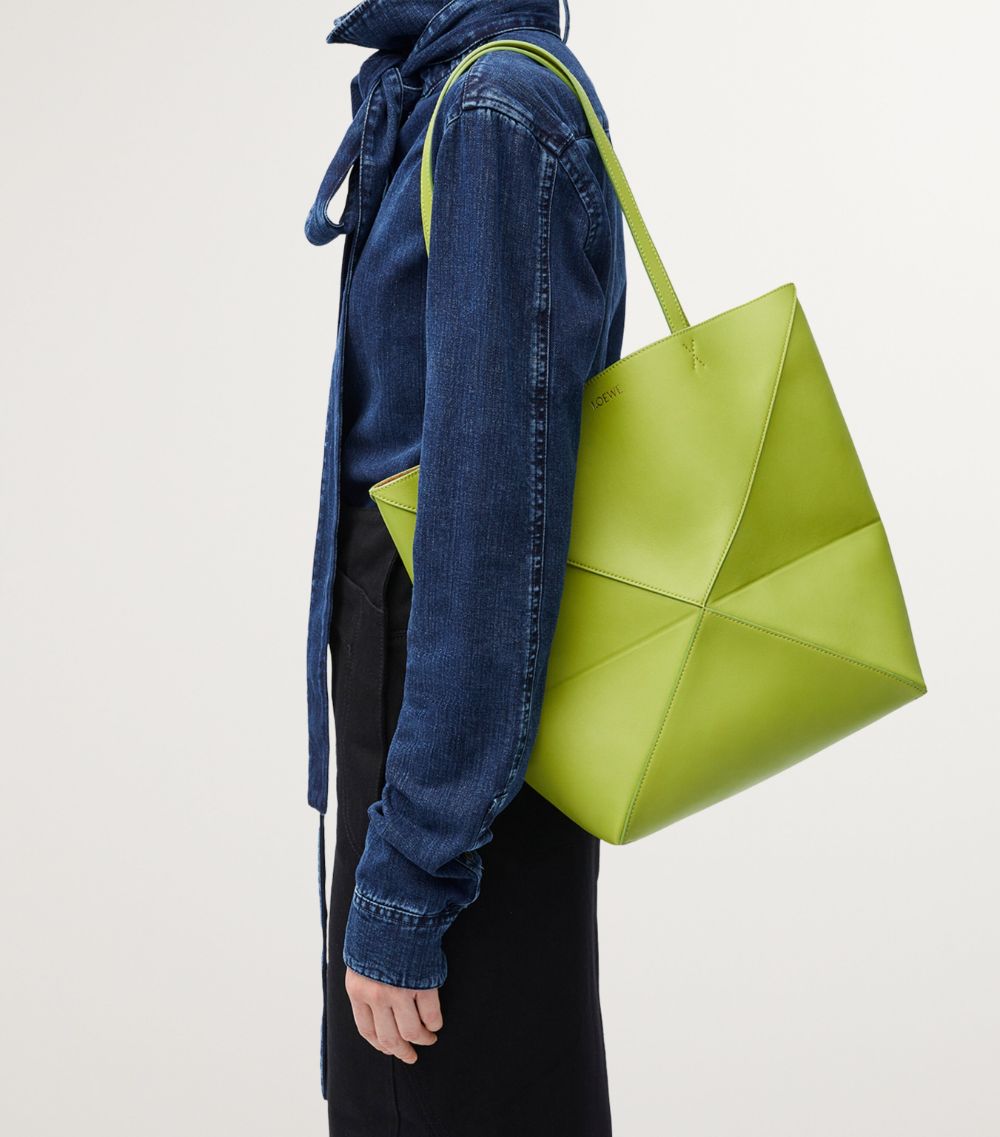 Loewe Loewe Medium Leather Puzzle Fold Tote Bag