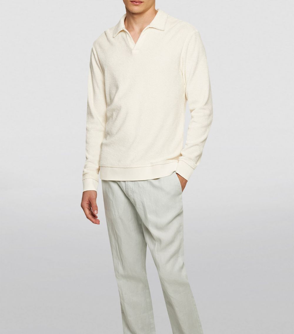 Orlebar Brown Orlebar Brown Terry Long-Sleeve Santino Polo Shirt