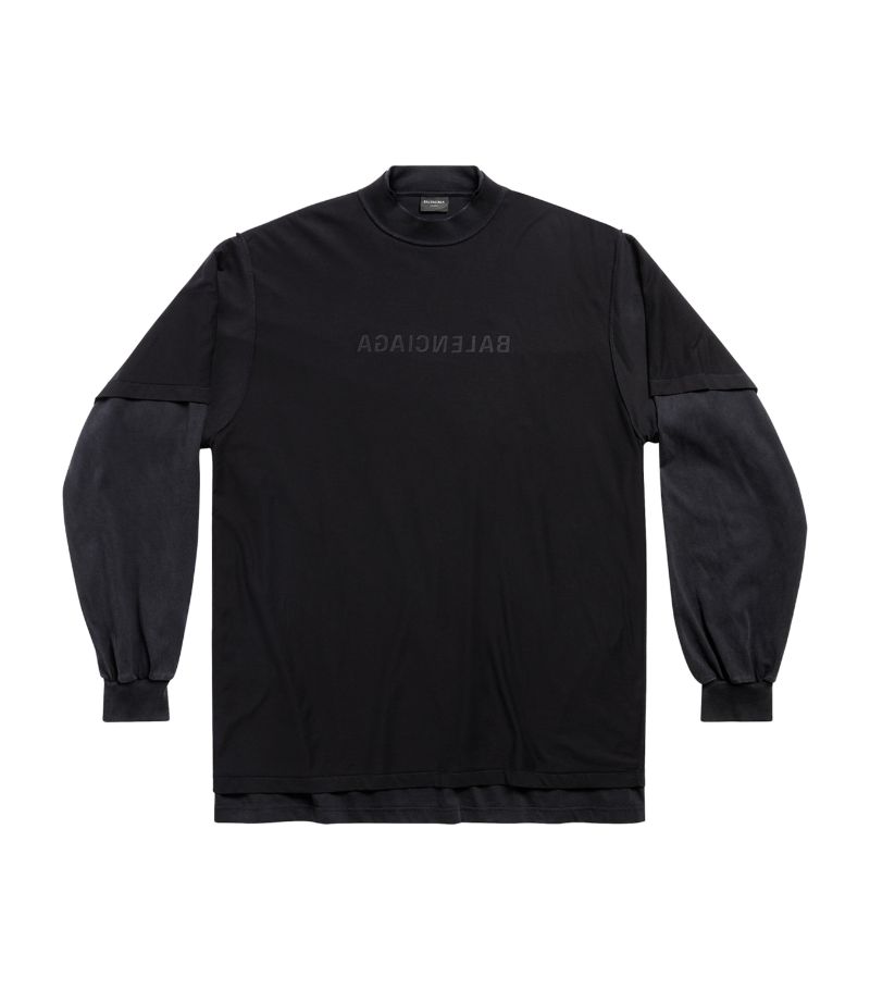 Balenciaga Balenciaga Mirror Logo Long-Sleeved T-Shirt