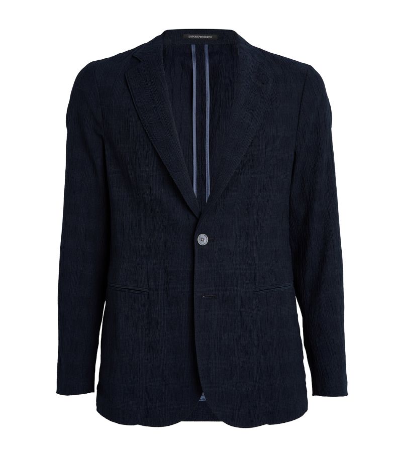 Emporio Armani Emporio Armani Textured Single-Breasted Blazer