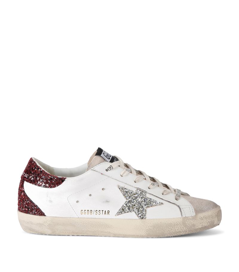 Golden Goose Golden Goose Leather Embellished Super-Star Sneakers