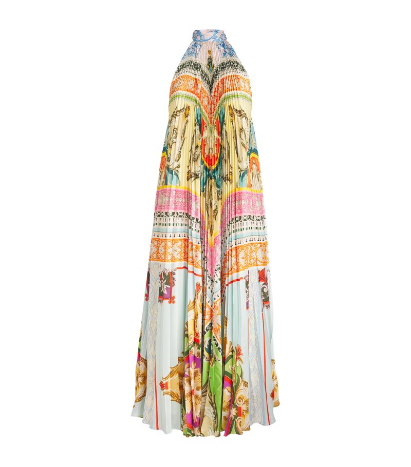 Mary Katrantzou Mary Katrantzou Satin Pleated Nimbus Maxi Dress