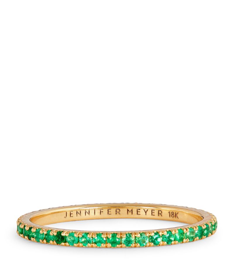 Jennifer Meyer Jennifer Meyer Yellow Gold and Emerald Eternity Ring